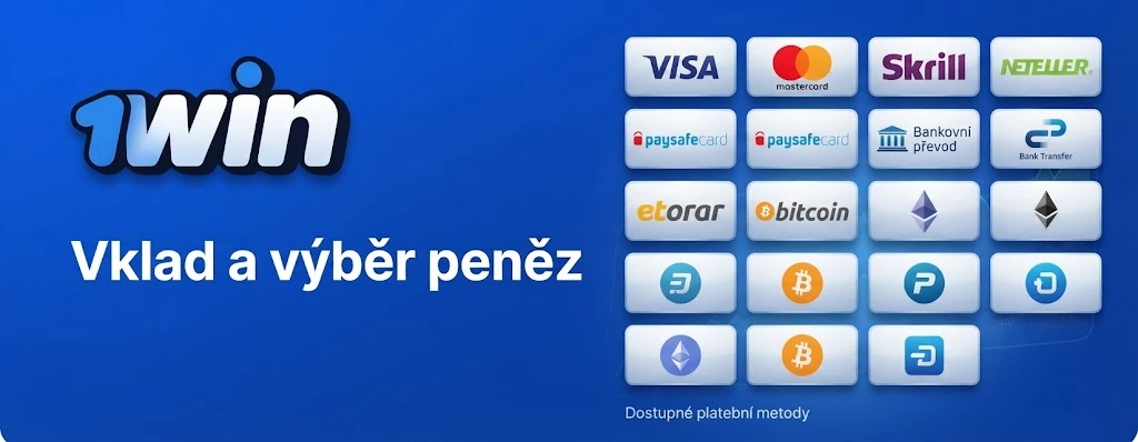 Platební metody 1win – vklad a výběr